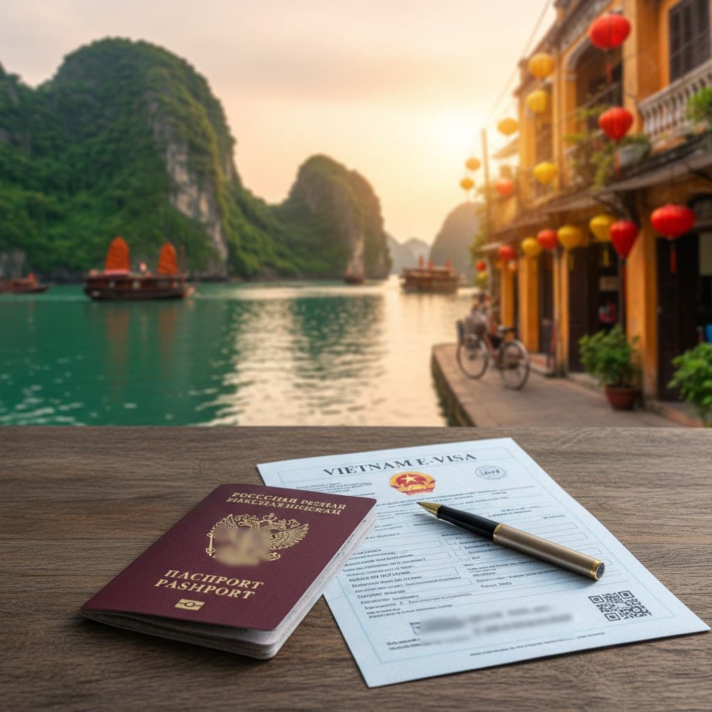 Виза во Вьетнам для россиян 2026: безвиз 45 дней, e-Visa 90 дней