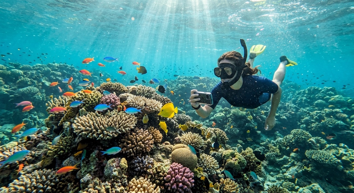 Опустил голову под воду в Красном море и попал на другую планету